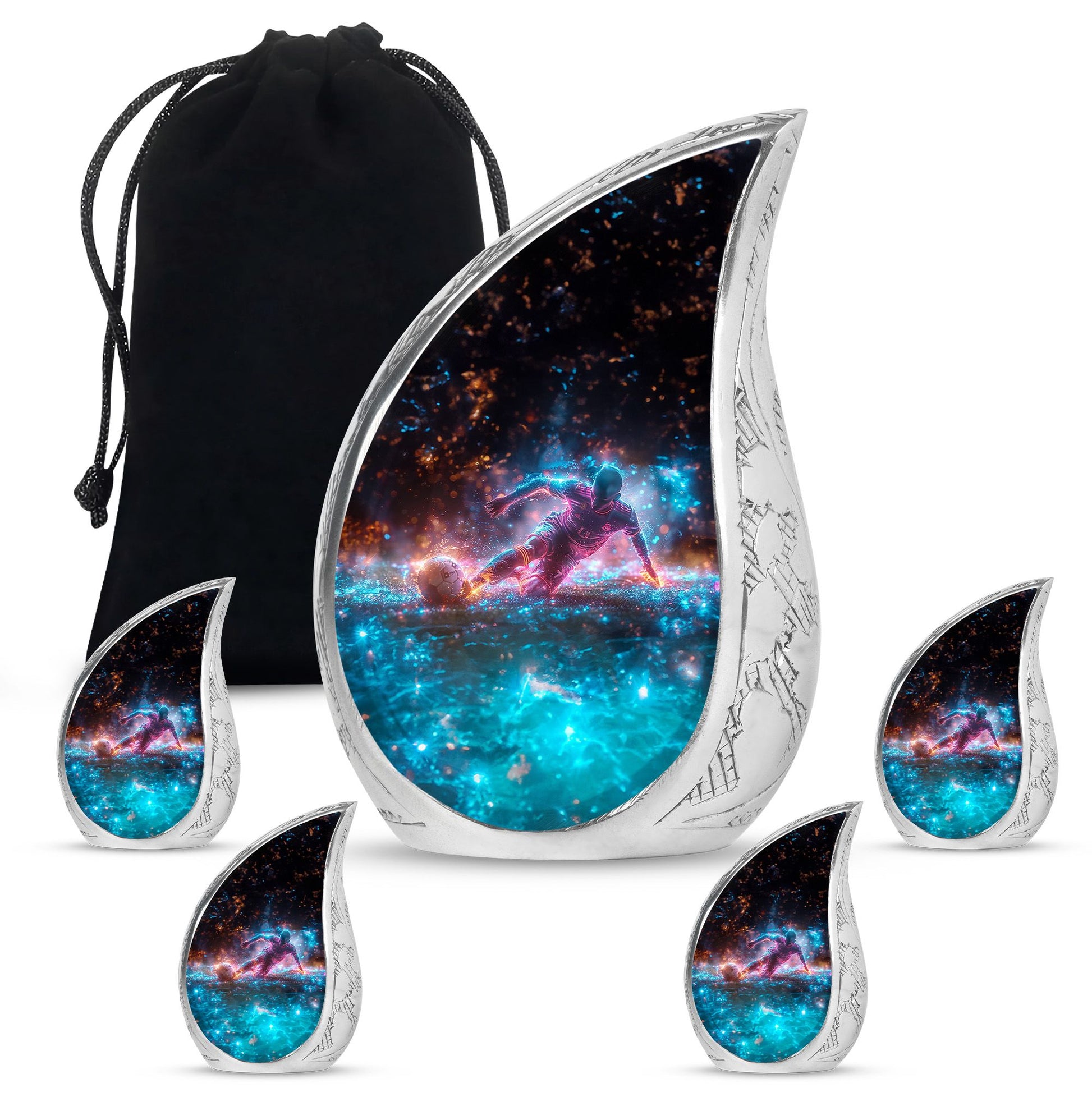 Soccer Keepsake For Ashes Large Funeral, Ashes Urn For Ashes