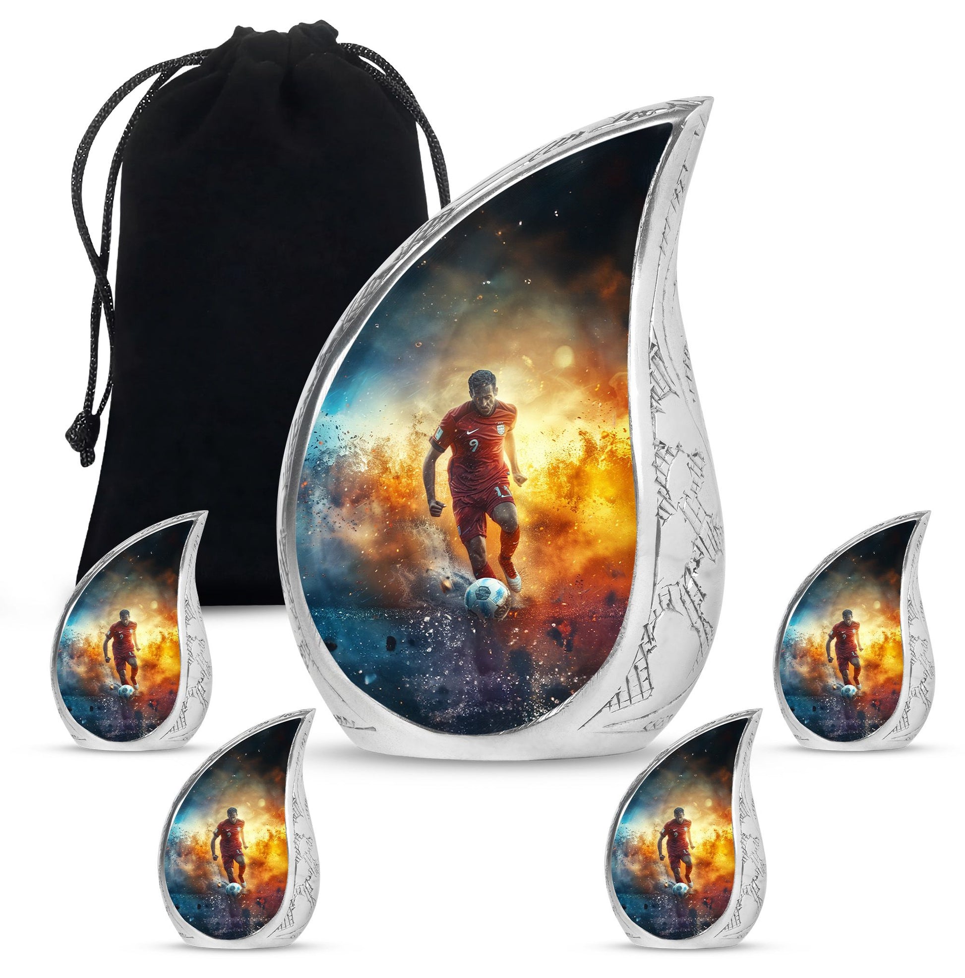 Soccer Memorial Urn Funeral, Ashes Cremation Urn