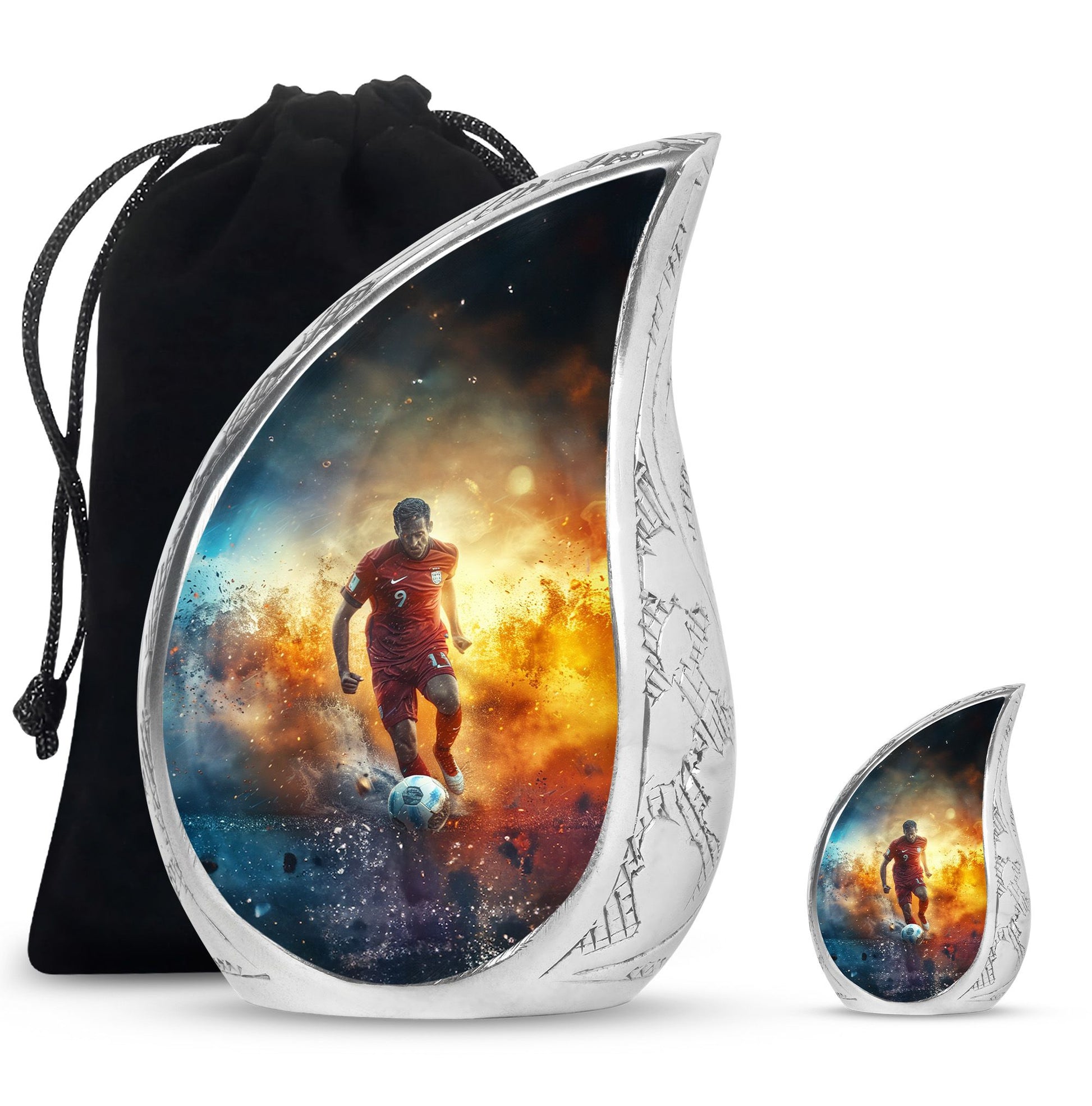 Soccer Memorial Urn Funeral, Ashes Cremation Urn