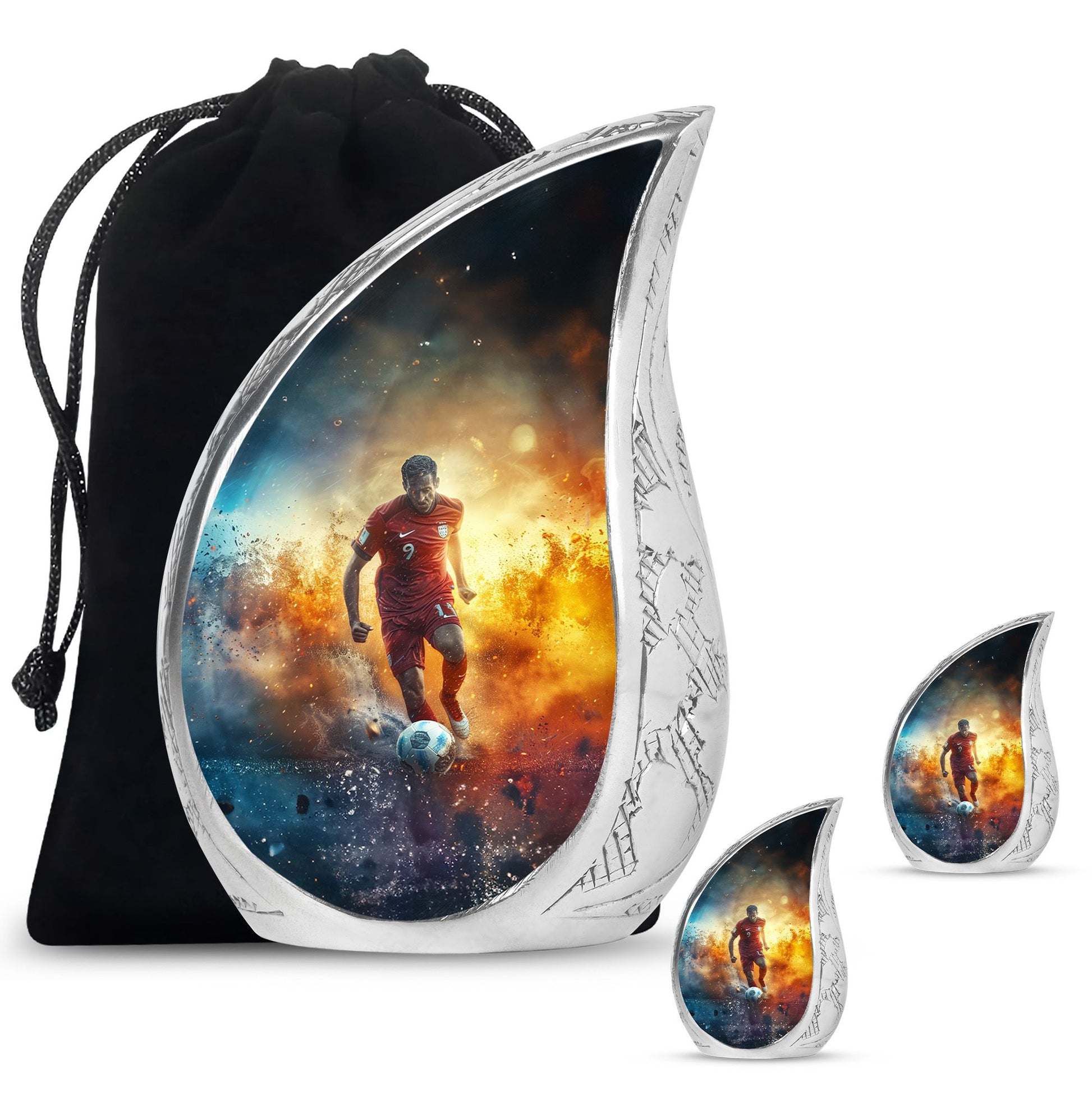 Soccer Memorial Urn Funeral, Ashes Cremation Urn