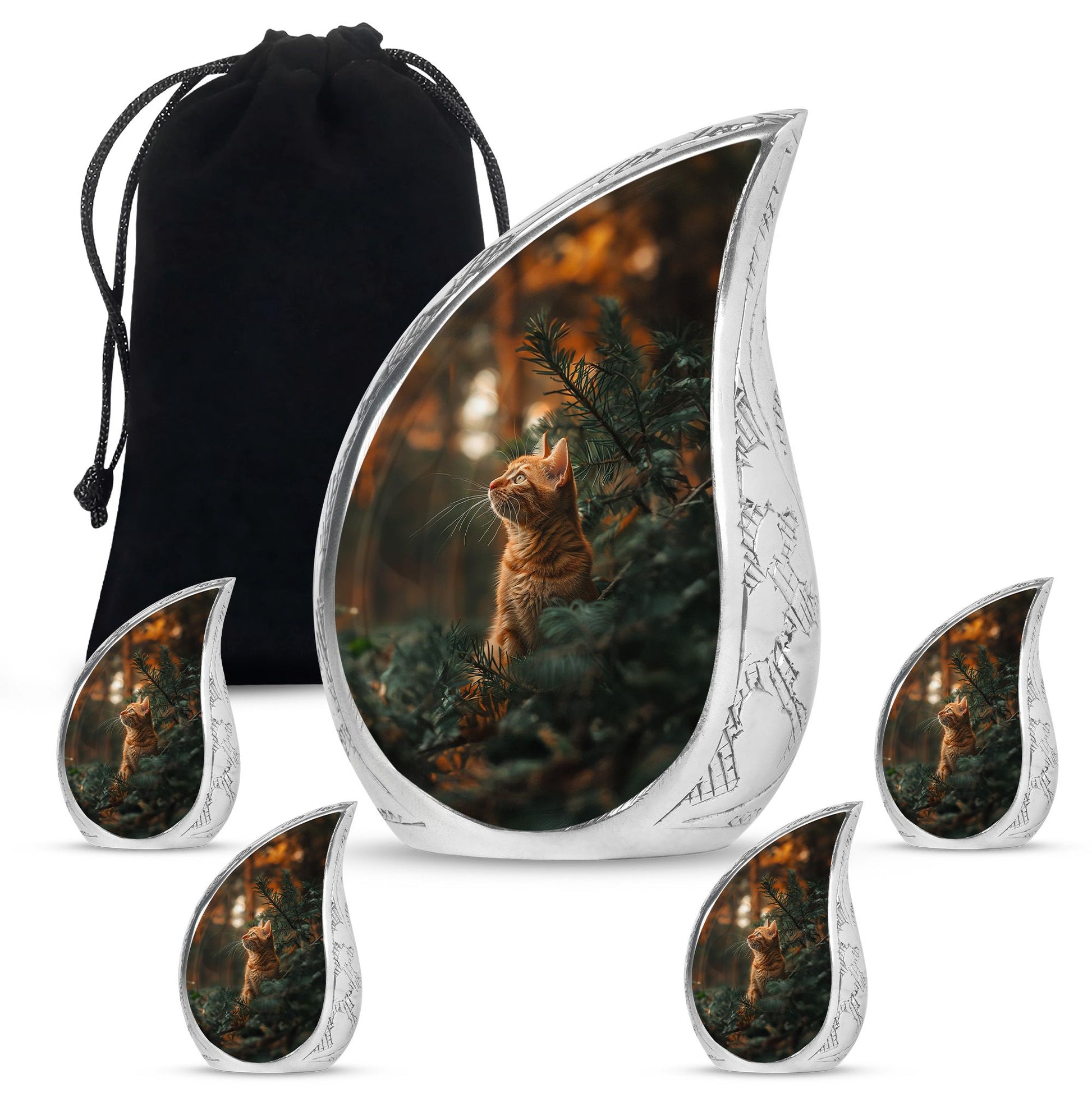 Orange Cat Urn Funeral For Ashes Funeral, Ashes Memorial Urn