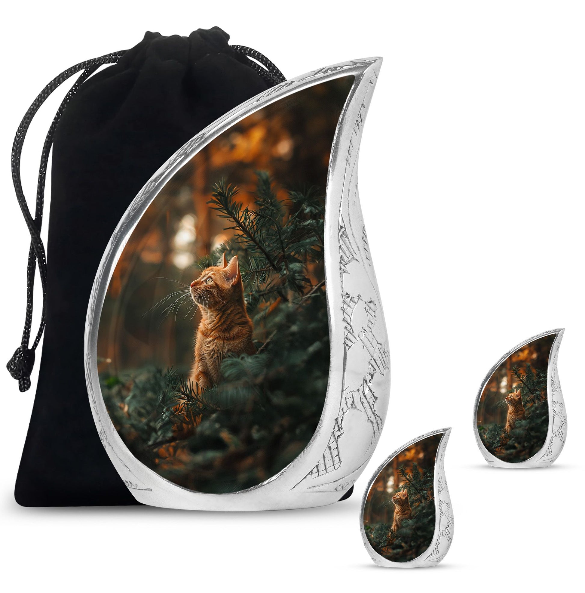 Orange Cat Urn Funeral For Ashes Funeral, Ashes Memorial Urn