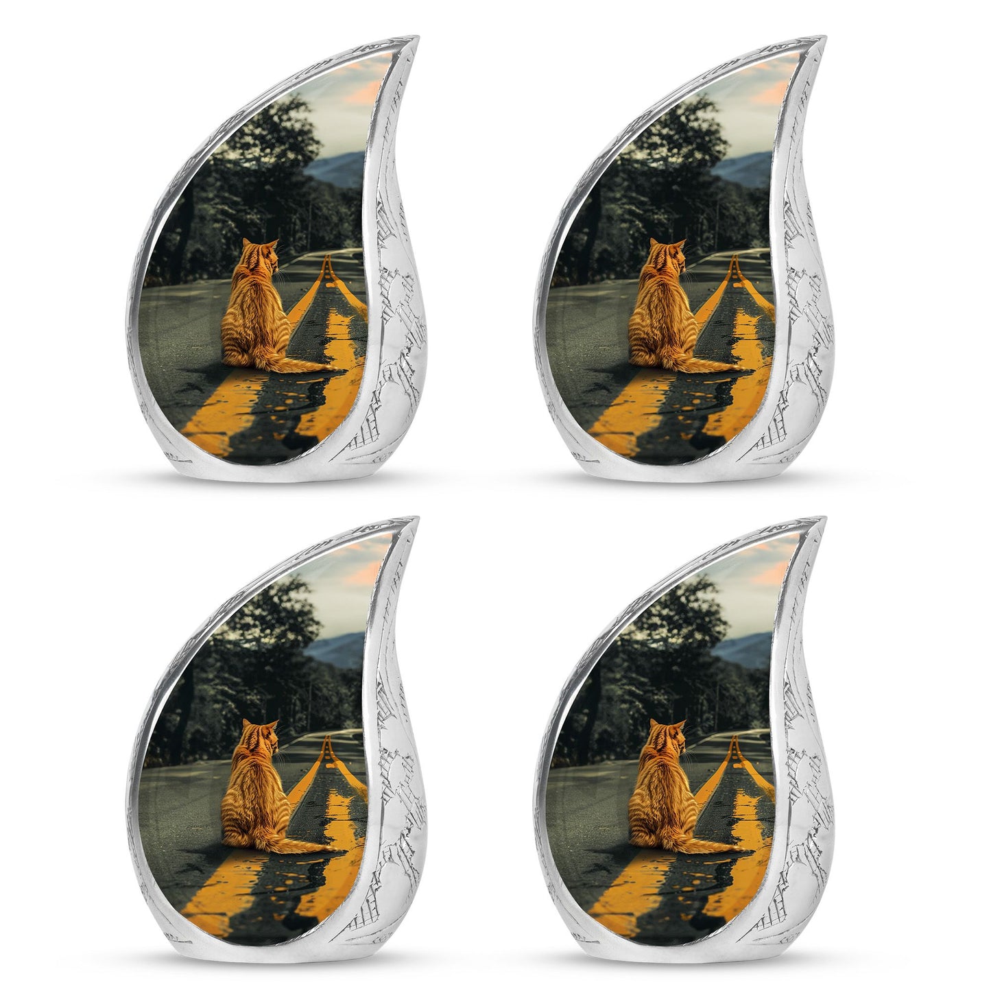 Orange Personalized Cat Keepsake Urn for Pet Ashes -  Yatskia