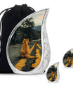 Orange Cat Mini Keepsake Funeral, Ashes Cremation Urn For Ashes