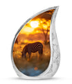 Zebra Small Urn For Human Ashes Funeral, Ashes Cremation Urn
