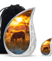 Zebra Small Urn For Human Ashes Funeral, Ashes Cremation Urn