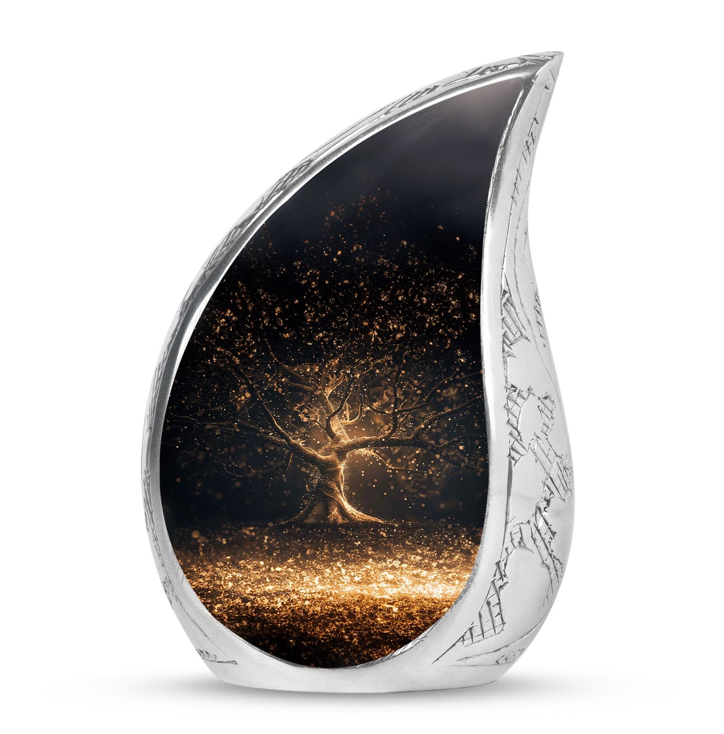 Personalized Tree of Life Cremation Urn for Human Ashes - 10-inch, 200 cu in - Yatskia