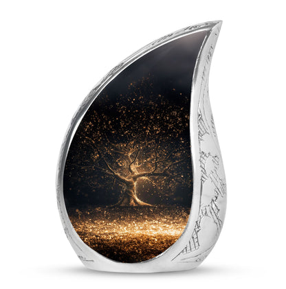 Personalized Tree of Life Cremation Urn for Human Ashes - 10-inch, 200 cu in - Yatskia