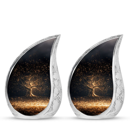 Personalized Tree of Life Cremation Urn for Human Ashes - 10-inch, 200 cu in - Yatskia