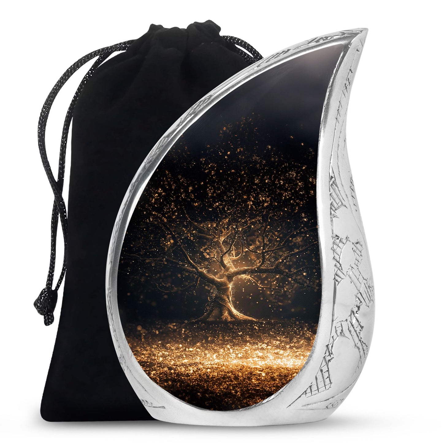 Personalized Tree of Life Cremation Urn for Human Ashes - 10-inch, 200 cu in - Yatskia