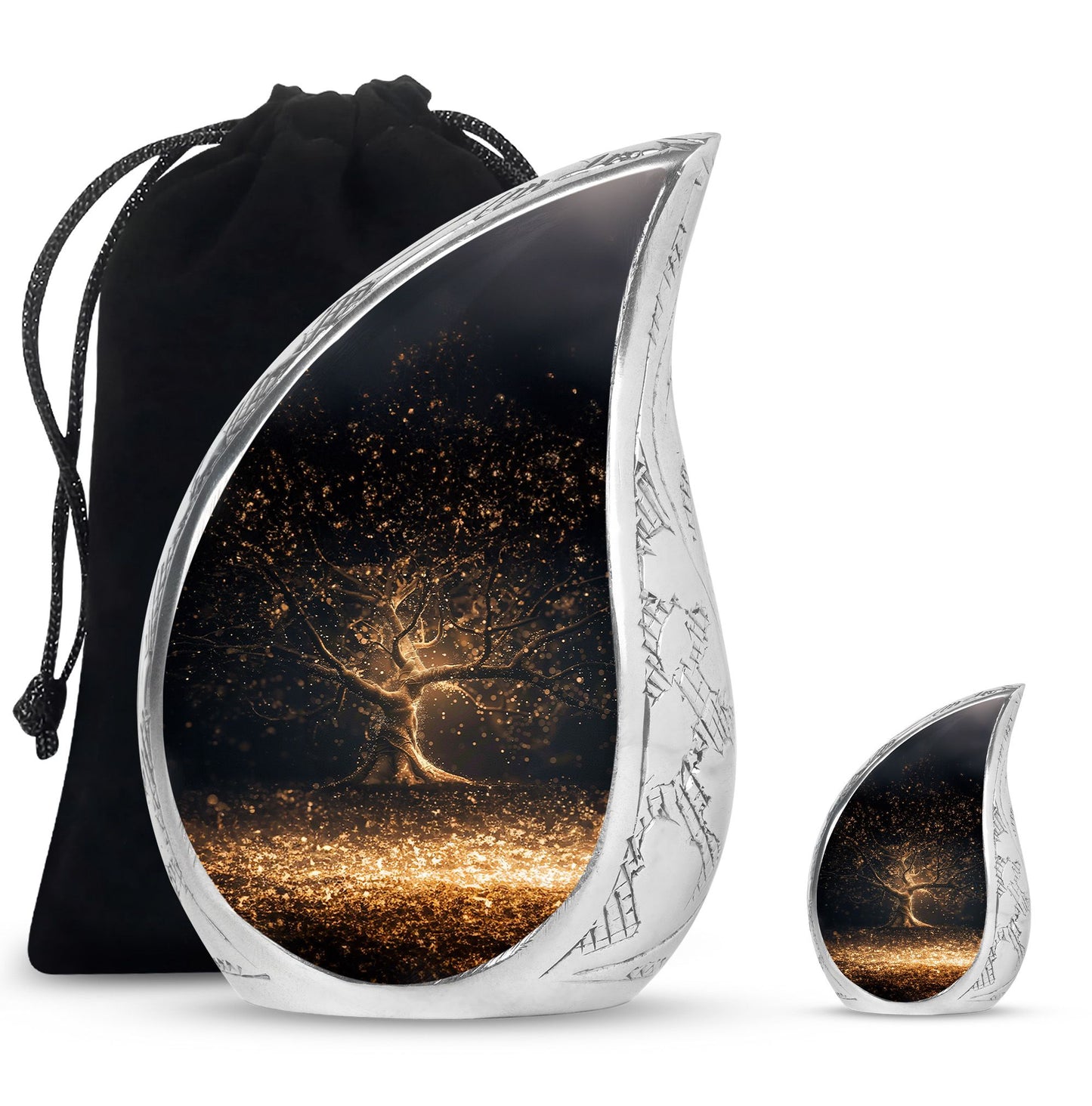 Personalized Tree of Life Cremation Urn for Human Ashes - 10-inch, 200 cu in - Yatskia