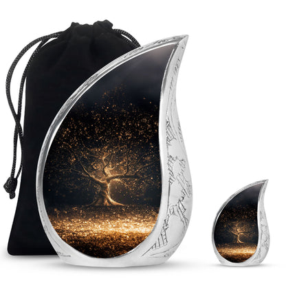 Personalized Tree of Life Cremation Urn for Human Ashes - 10-inch, 200 cu in - Yatskia