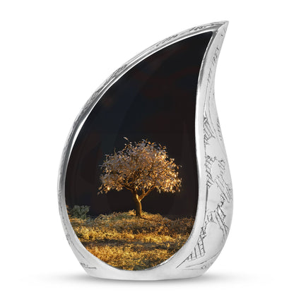 Personalized Tree of Life Keepsake Urn for Human Ashes - 10-inch, 200 cu in - Yatskia