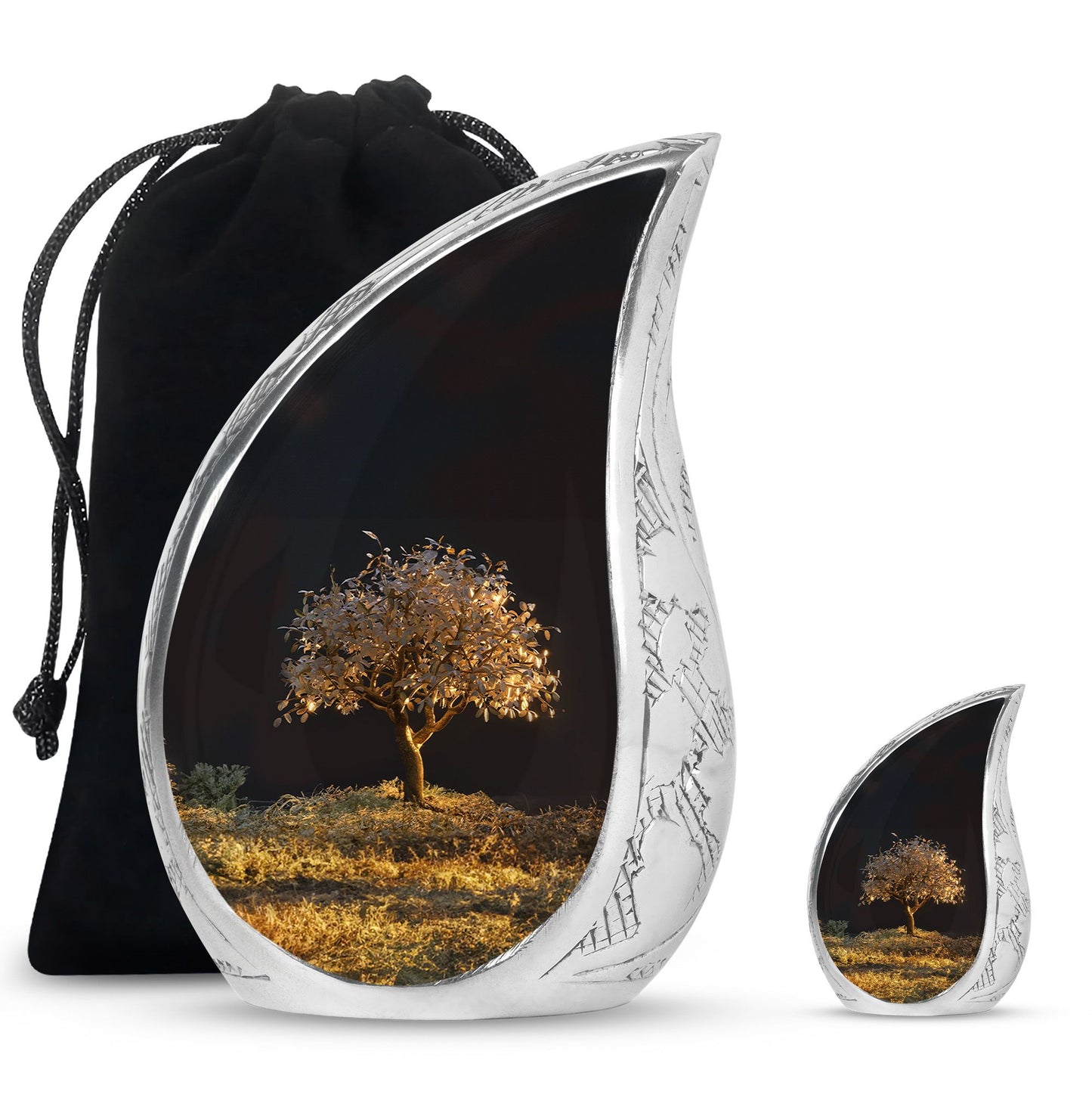 Personalized Tree of Life Keepsake Urn for Human Ashes - 10-inch, 200 cu in - Yatskia