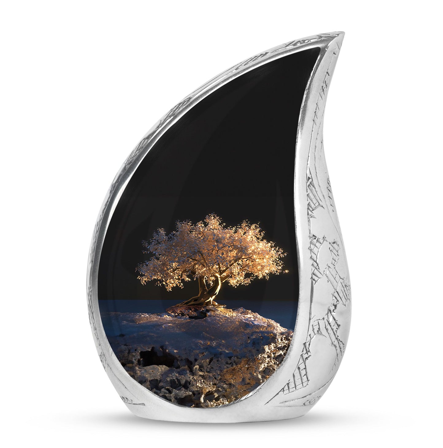 Personalized Tree of Life Cremation Urn for Human Ashes - 10-inch, 200 cu in - Yatskia
