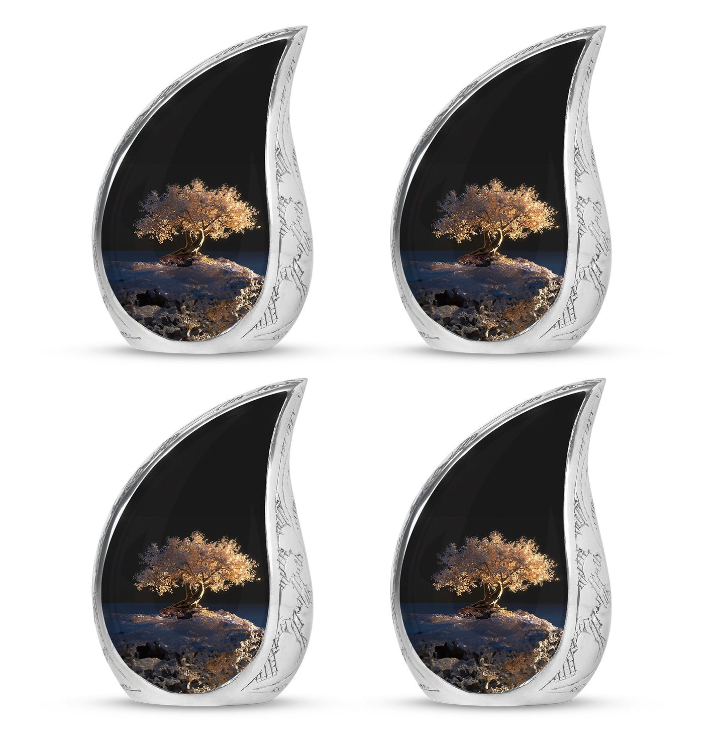Personalized Tree of Life Cremation Urn for Human Ashes - 10-inch, 200 cu in - Yatskia