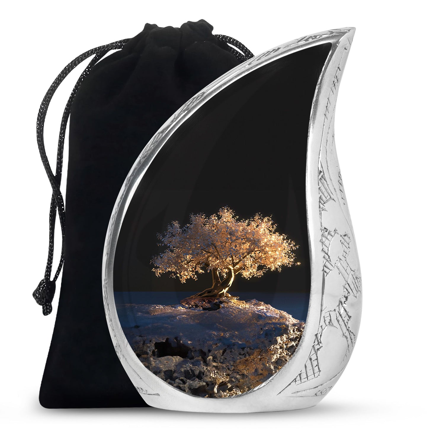 Personalized Tree of Life Cremation Urn for Human Ashes - 10-inch, 200 cu in - Yatskia