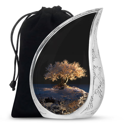 Personalized Tree of Life Cremation Urn for Human Ashes - 10-inch, 200 cu in - Yatskia
