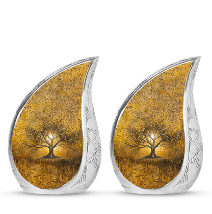 Personalized Tree of Life Keepsake Urn for Human Ashes - 10-inch, 200 cu in - Yatskia