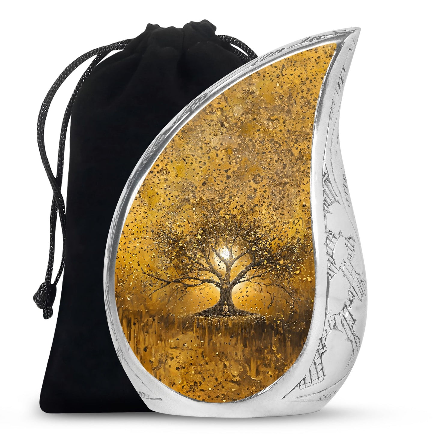 Personalized Tree of Life Keepsake Urn for Human Ashes - 10-inch, 200 cu in - Yatskia