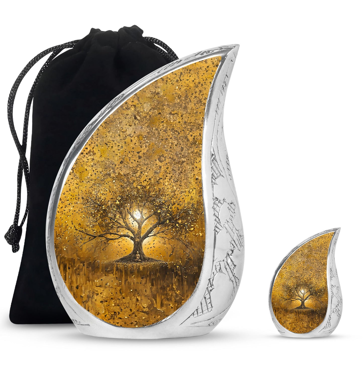 Personalized Tree of Life Keepsake Urn for Human Ashes - 10-inch, 200 cu in - Yatskia