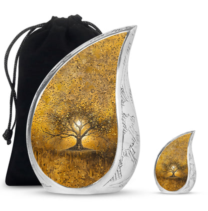 Personalized Tree of Life Keepsake Urn for Human Ashes - 10-inch, 200 cu in - Yatskia