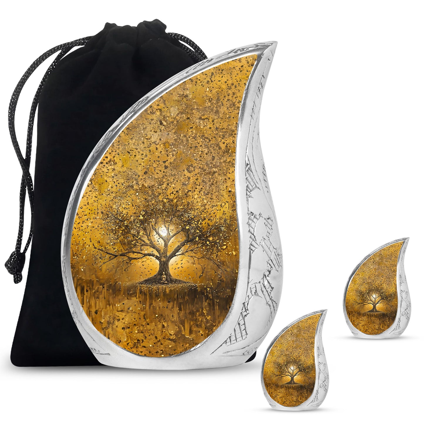 Personalized Tree of Life Keepsake Urn for Human Ashes - 10-inch, 200 cu in - Yatskia