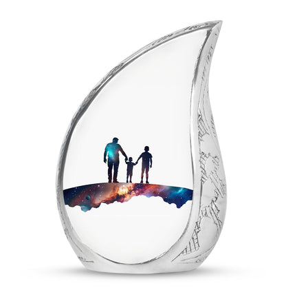 Personalized Father Keepsake Urn for Human Ashes - 10-inch, 200 cu in - Yatskia