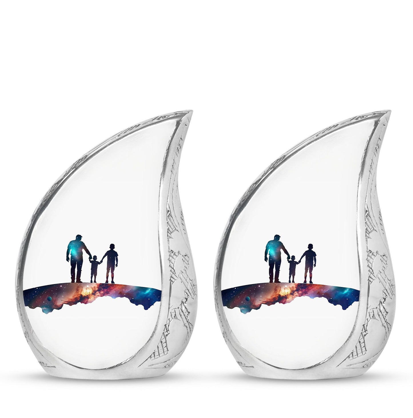 Personalized Father Keepsake Urn for Human Ashes - 10-inch, 200 cu in - Yatskia