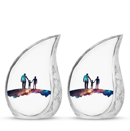 Personalized Father Keepsake Urn for Human Ashes - 10-inch, 200 cu in - Yatskia
