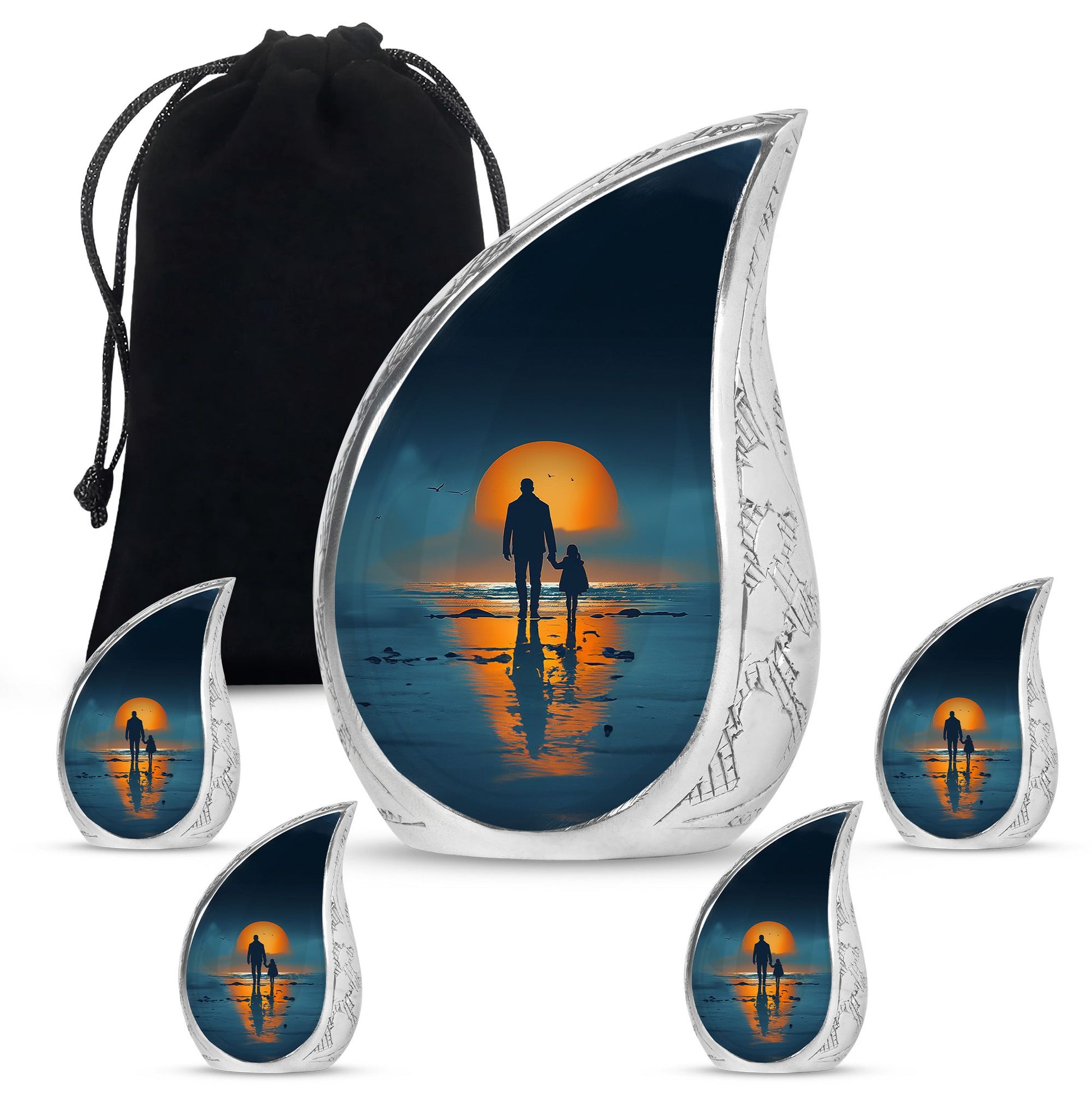 Father Keepsake For Human Ashes Set Of 4 Funeral, Ashes Urn For Ashes