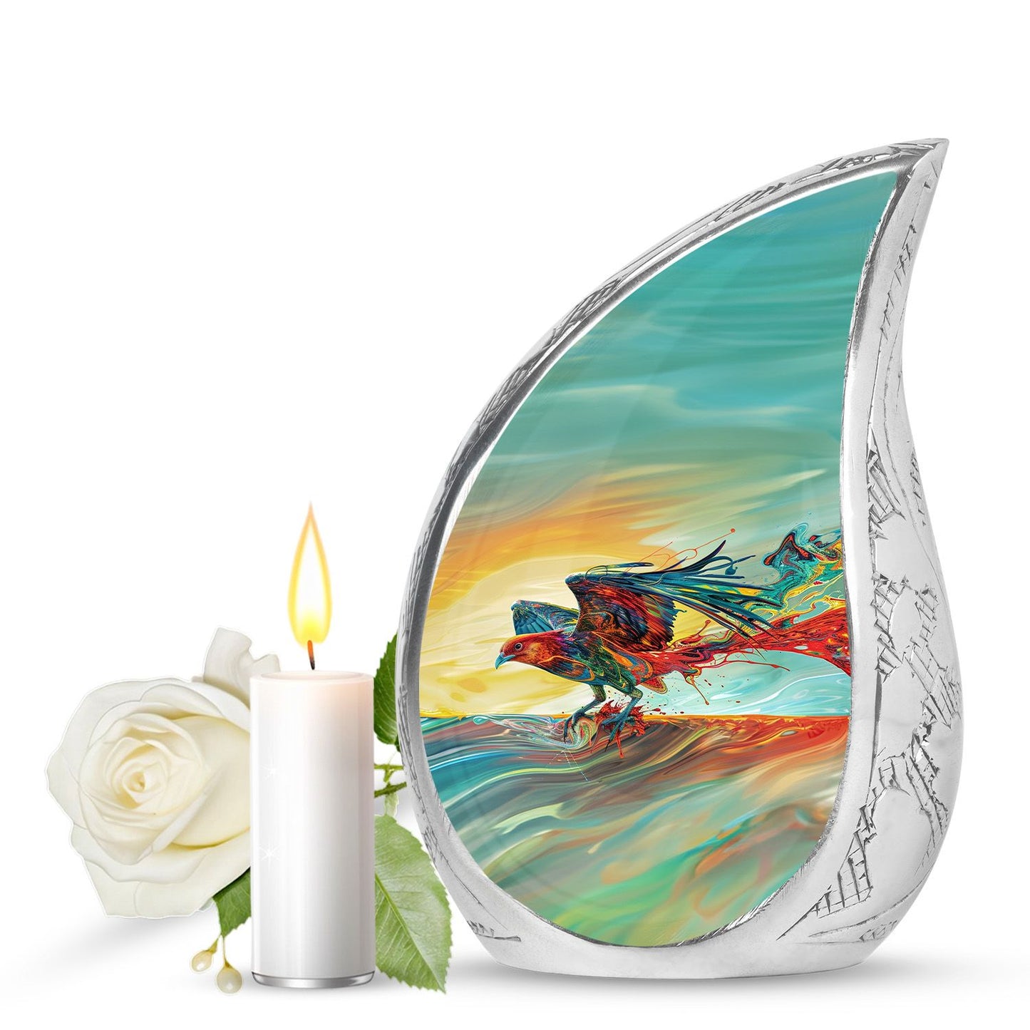 Personalized Bird Keepsake Urn for Human Ashes - 10-inch, 200 cu in - Yatskia