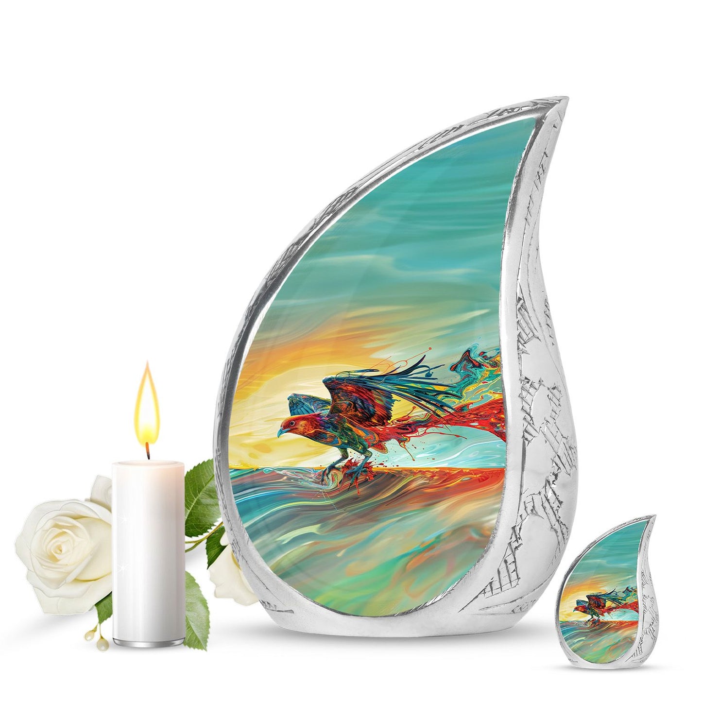 Personalized Bird Keepsake Urn for Human Ashes - 10-inch, 200 cu in - Yatskia
