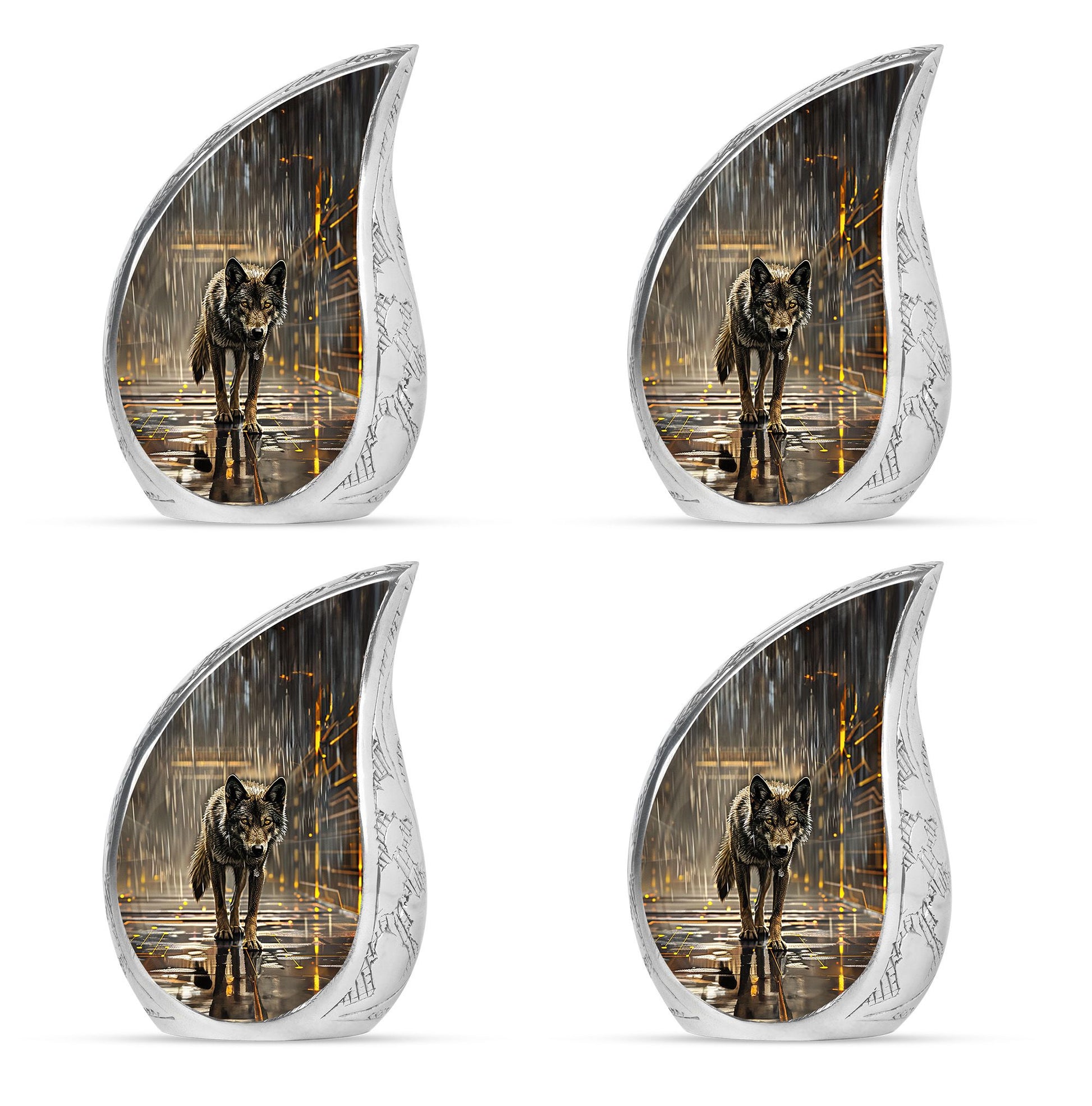 Wolf Urn For Ashes Adult Male Small Funeral, Ashes Memorial Urn