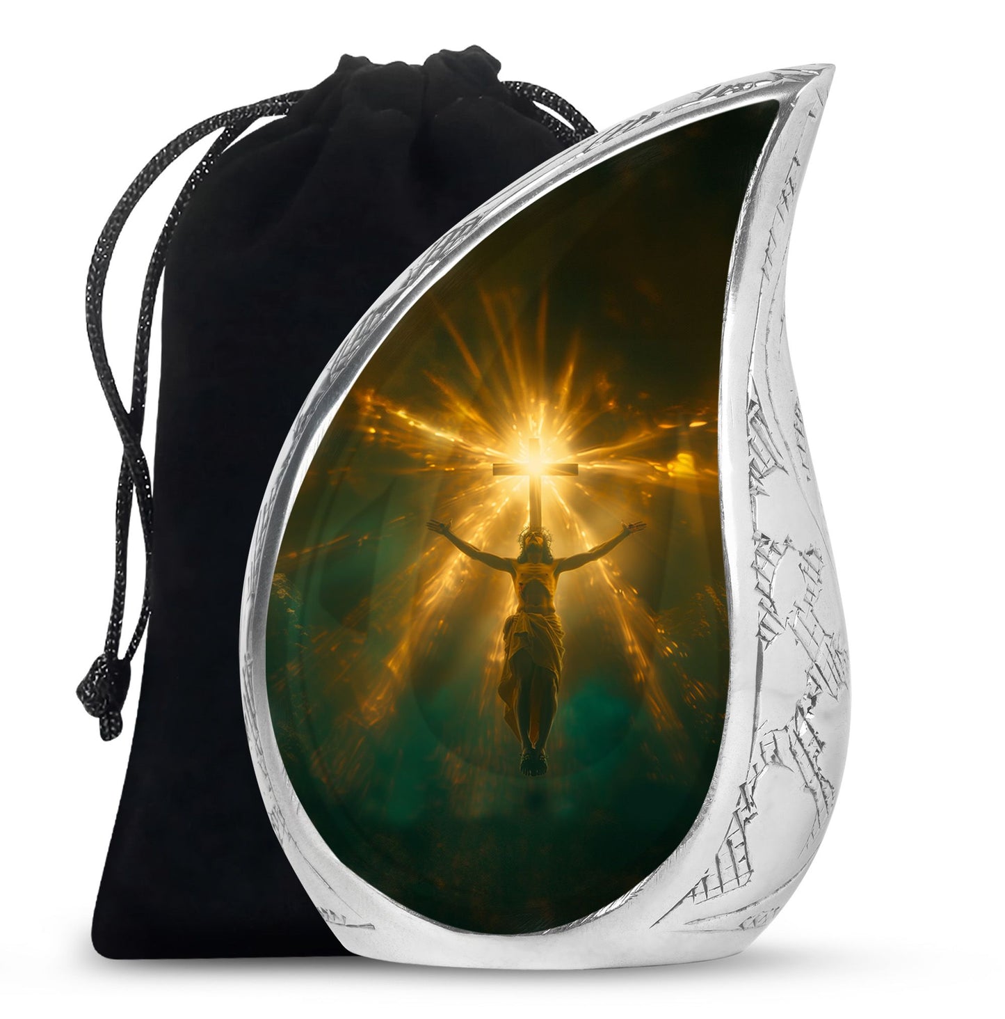 Personalized Religious Keepsake Urn for Human Ashes - 10-inch, 200 cu in - Yatskia