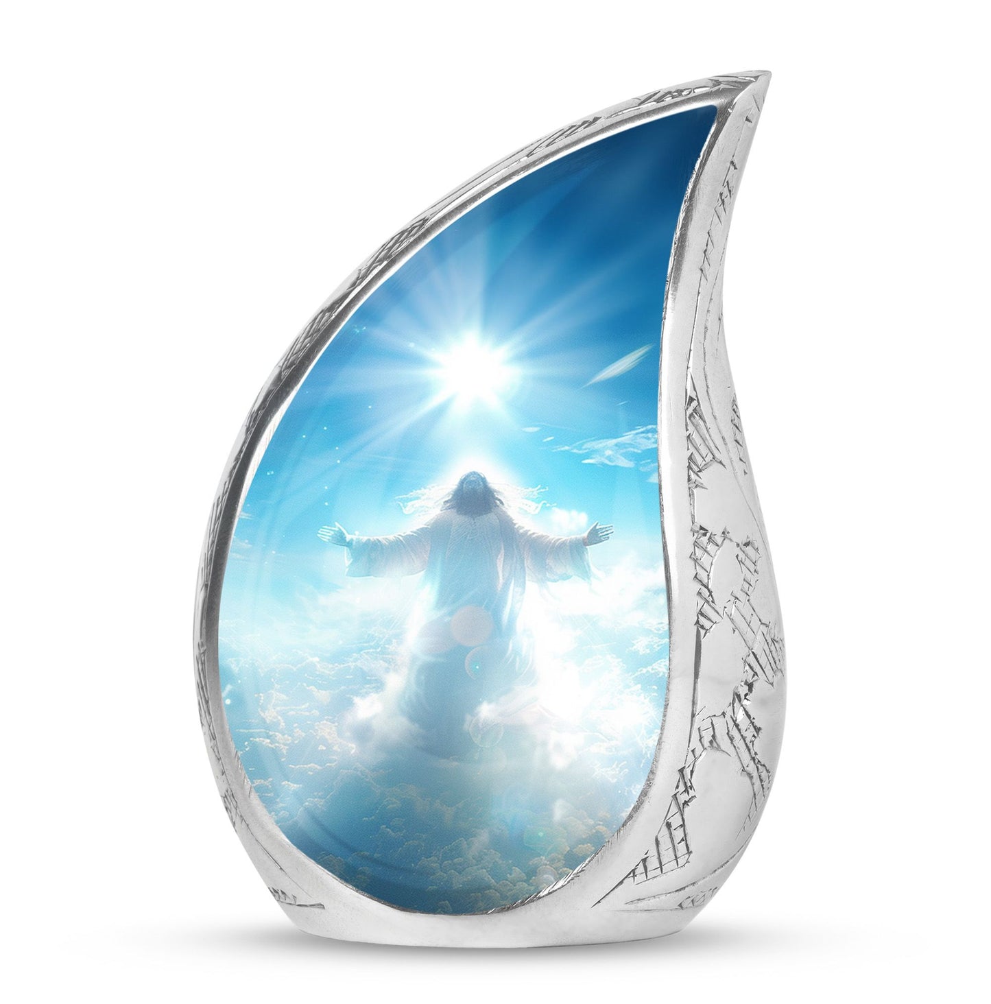 Personalized Religious Keepsake Urn for Human Ashes - 10-inch, 200 cu in - Yatskia