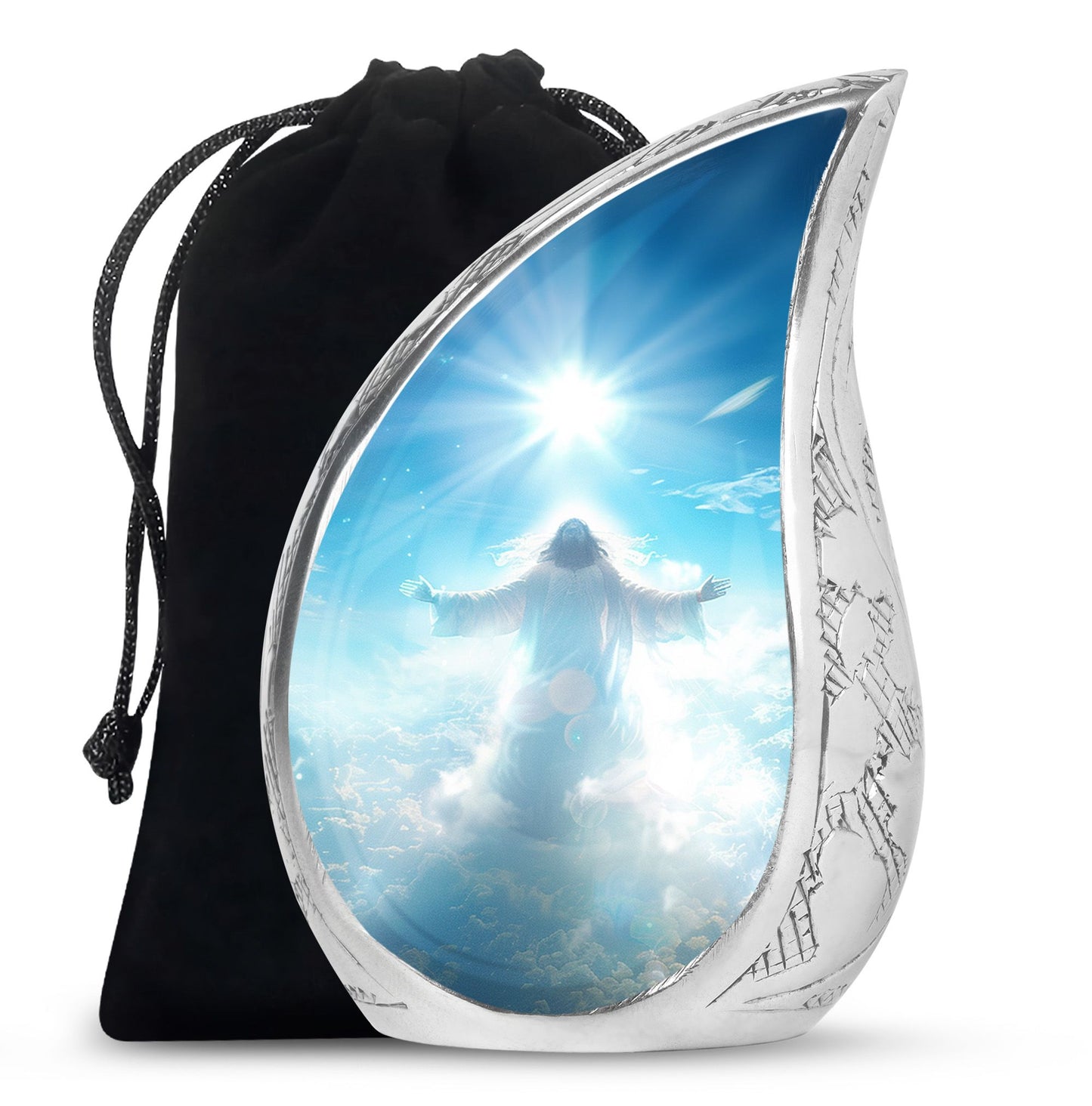 Personalized Religious Keepsake Urn for Human Ashes - 10-inch, 200 cu in - Yatskia