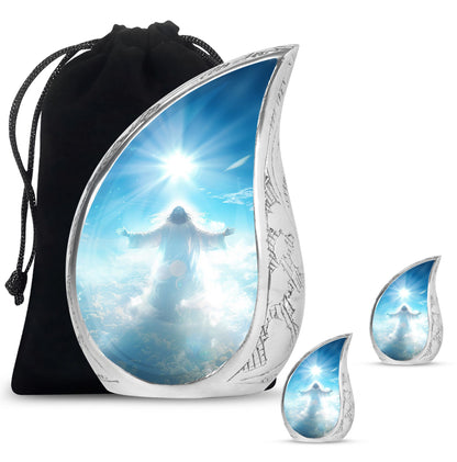 Personalized Religious Keepsake Urn for Human Ashes - 10-inch, 200 cu in - Yatskia