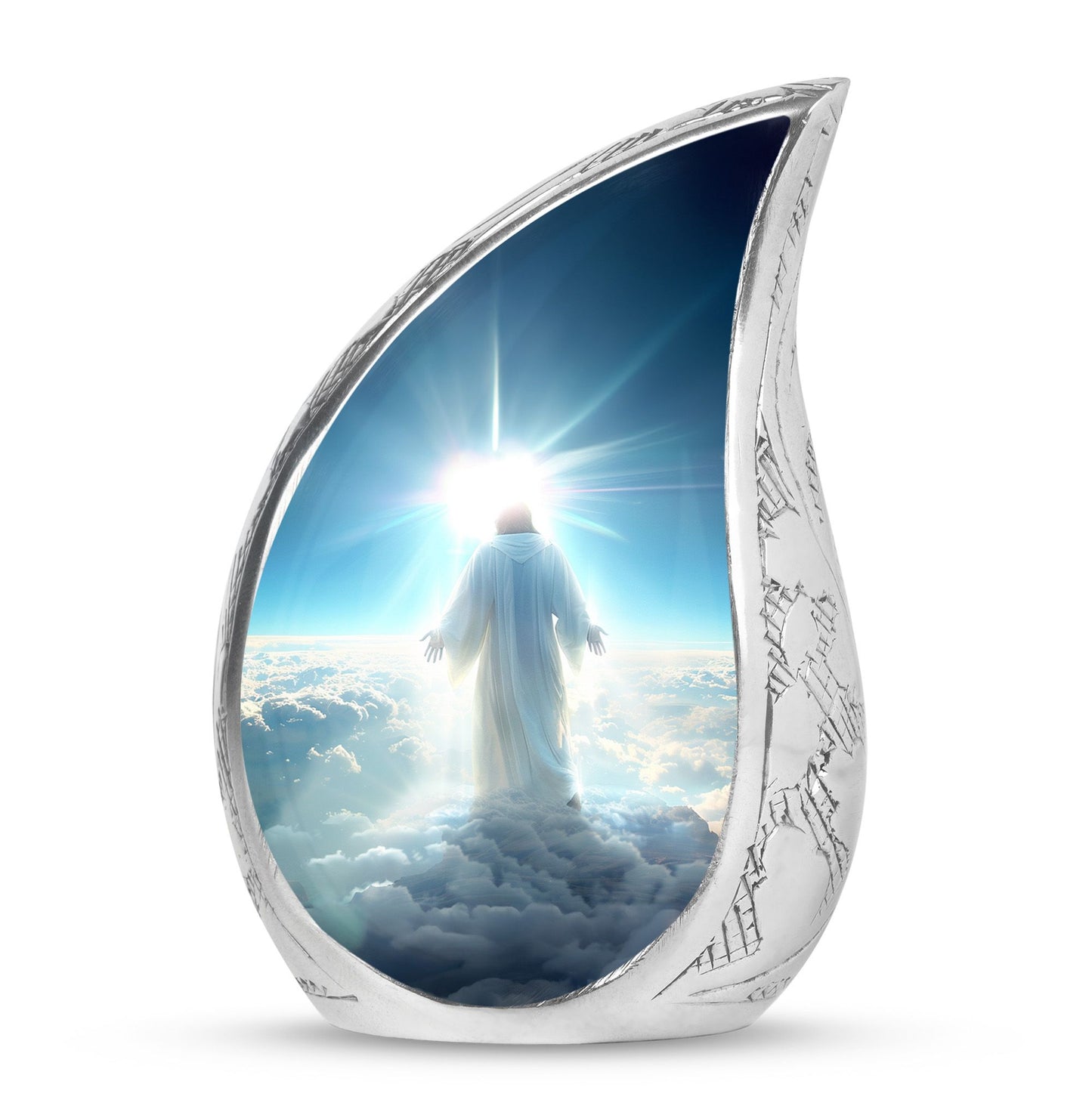Personalized Religious Cremation Urn for Human Ashes - 10-inch, 200 cu in - Yatskia
