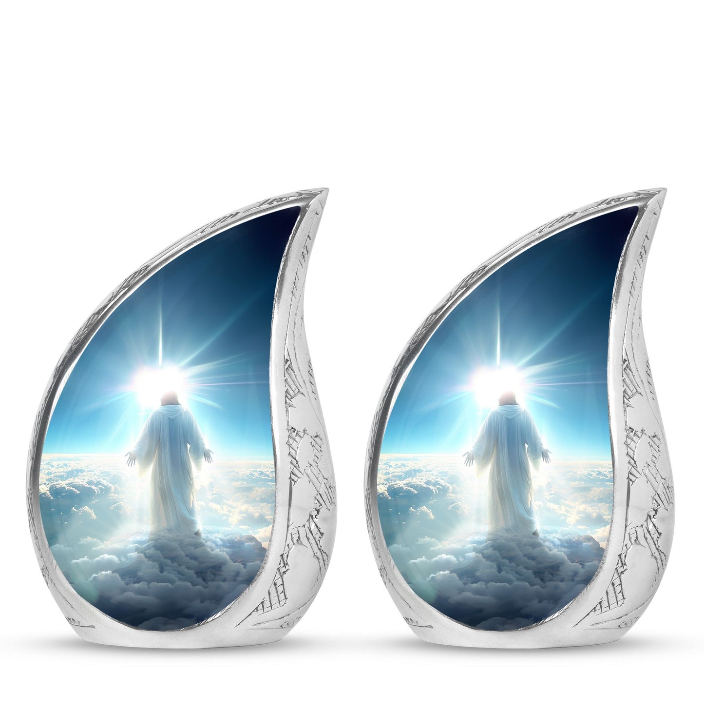 Personalized Religious Cremation Urn for Human Ashes - 10-inch, 200 cu in - Yatskia