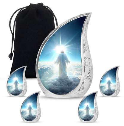 Personalized Religious Cremation Urn for Human Ashes - 10-inch, 200 cu in - Yatskia
