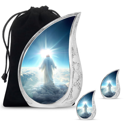 Personalized Religious Cremation Urn for Human Ashes - 10-inch, 200 cu in - Yatskia