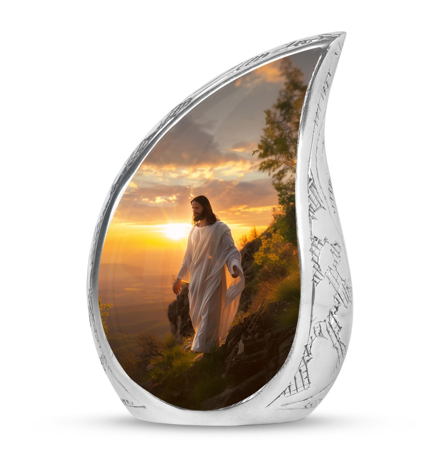 Personalized Religious Keepsake Urn for Women - 10-inch, 200 cu in - Yatskia