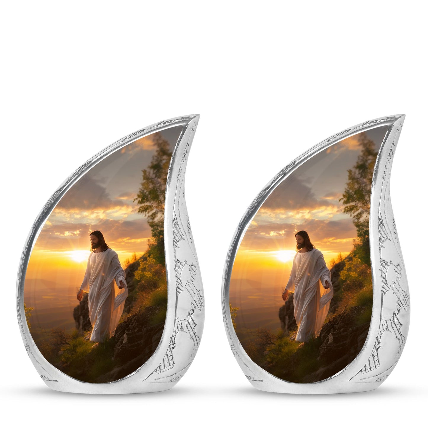 Personalized Religious Keepsake Urn for Women - 10-inch, 200 cu in - Yatskia