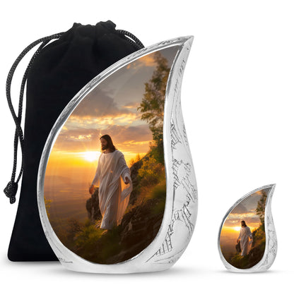 Personalized Religious Keepsake Urn for Women - 10-inch, 200 cu in - Yatskia