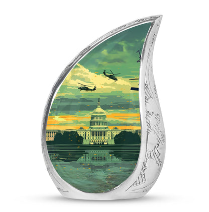 Personalized Military Cremation Urn for Human Ashes - 10-inch, 200 cu in - Yatskia