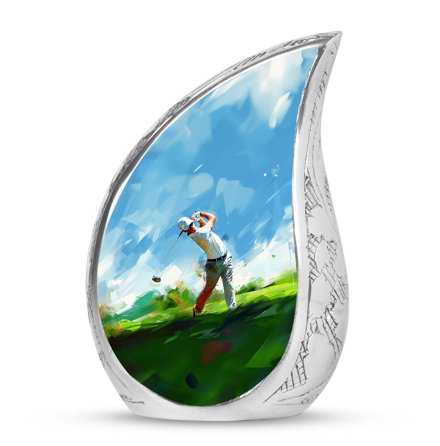 Personalized Golf Keepsake Urn for Human Ashes - 10-inch, 200 cu in - Yatskia