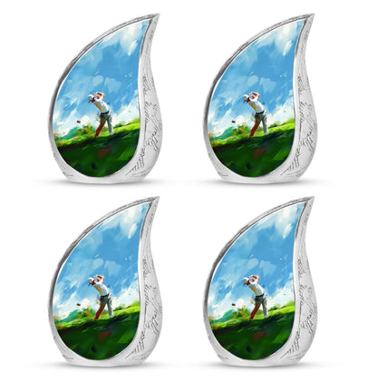 Personalized Golf Keepsake Urn for Human Ashes - 10-inch, 200 cu in - Yatskia