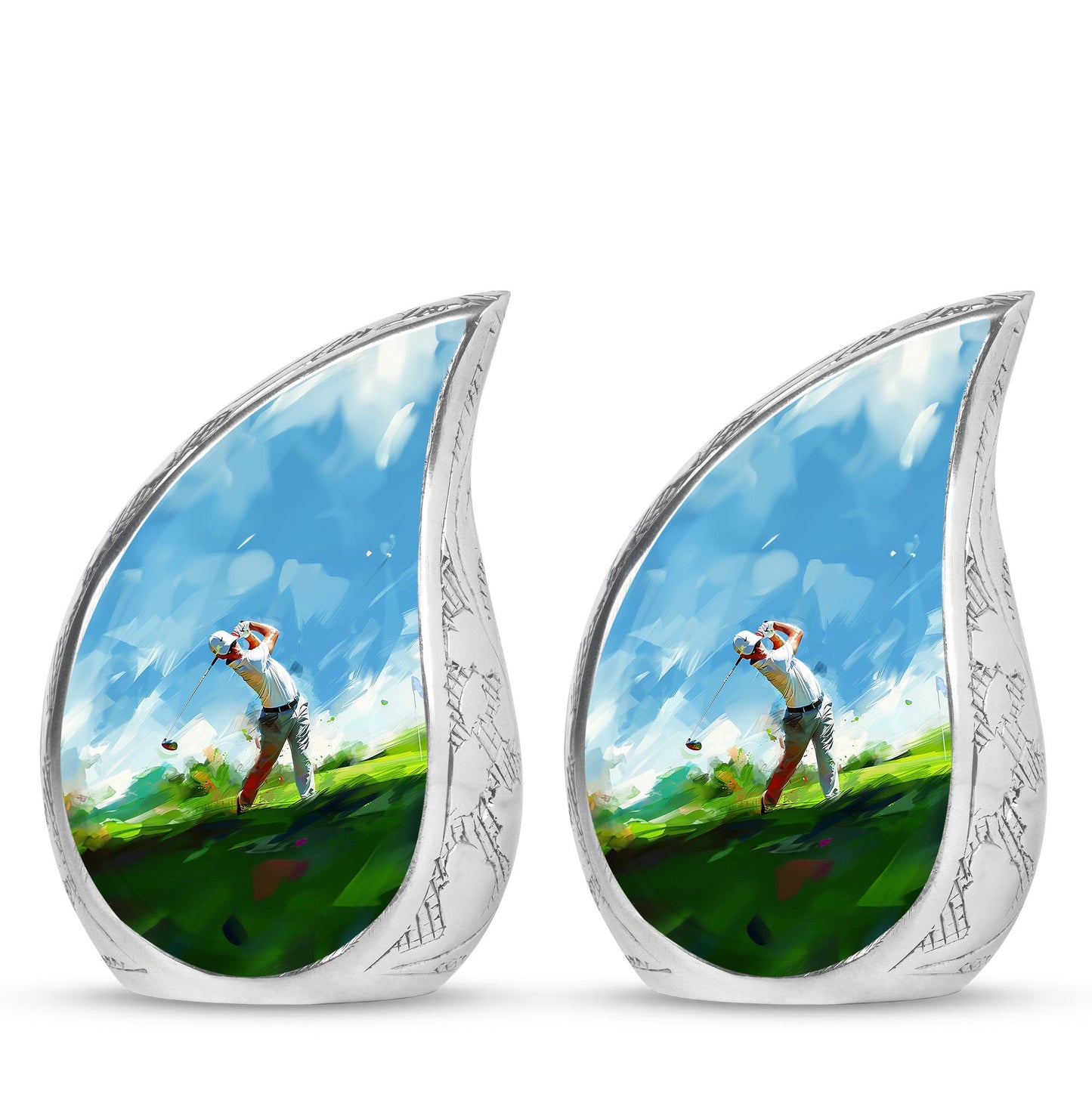 Personalized Golf Keepsake Urn for Human Ashes - 10-inch, 200 cu in - Yatskia