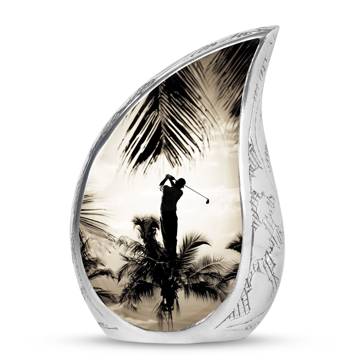 Personalized Golf Keepsake Urn for Human Ashes - 10-inch, 200 cu in - Yatskia